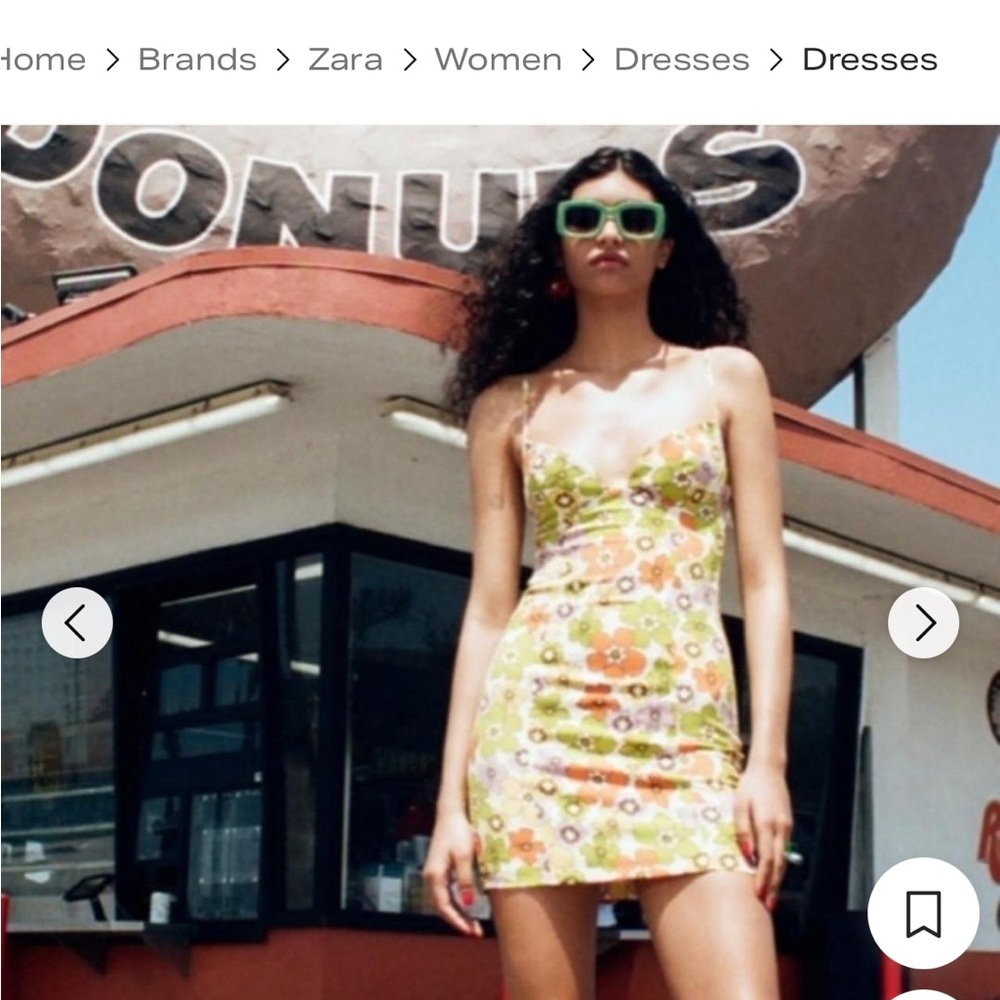 Zara Yellow Floral Mini Dress